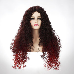 Wine Frenzy | Synthetic Wig | Ombre Black and Red | 28 inches