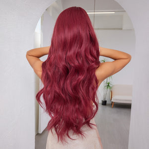 Winehouse Waves | Synthetic Wig | Wine Red | 26 inches