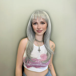 Harmony Diva | Synthetic Wig | Silver Gray | 20 inches